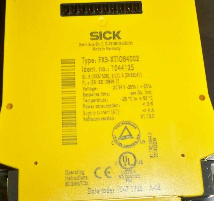 FX3-XTIO84002 Sick Safety Controller FX3-XTI084002